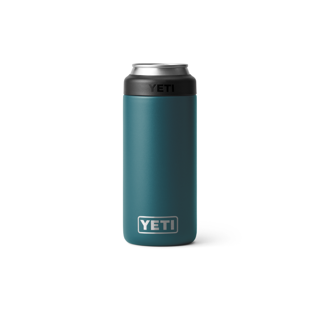 Yeti Rambler 12oz Agave Teal Slim Can Cooler