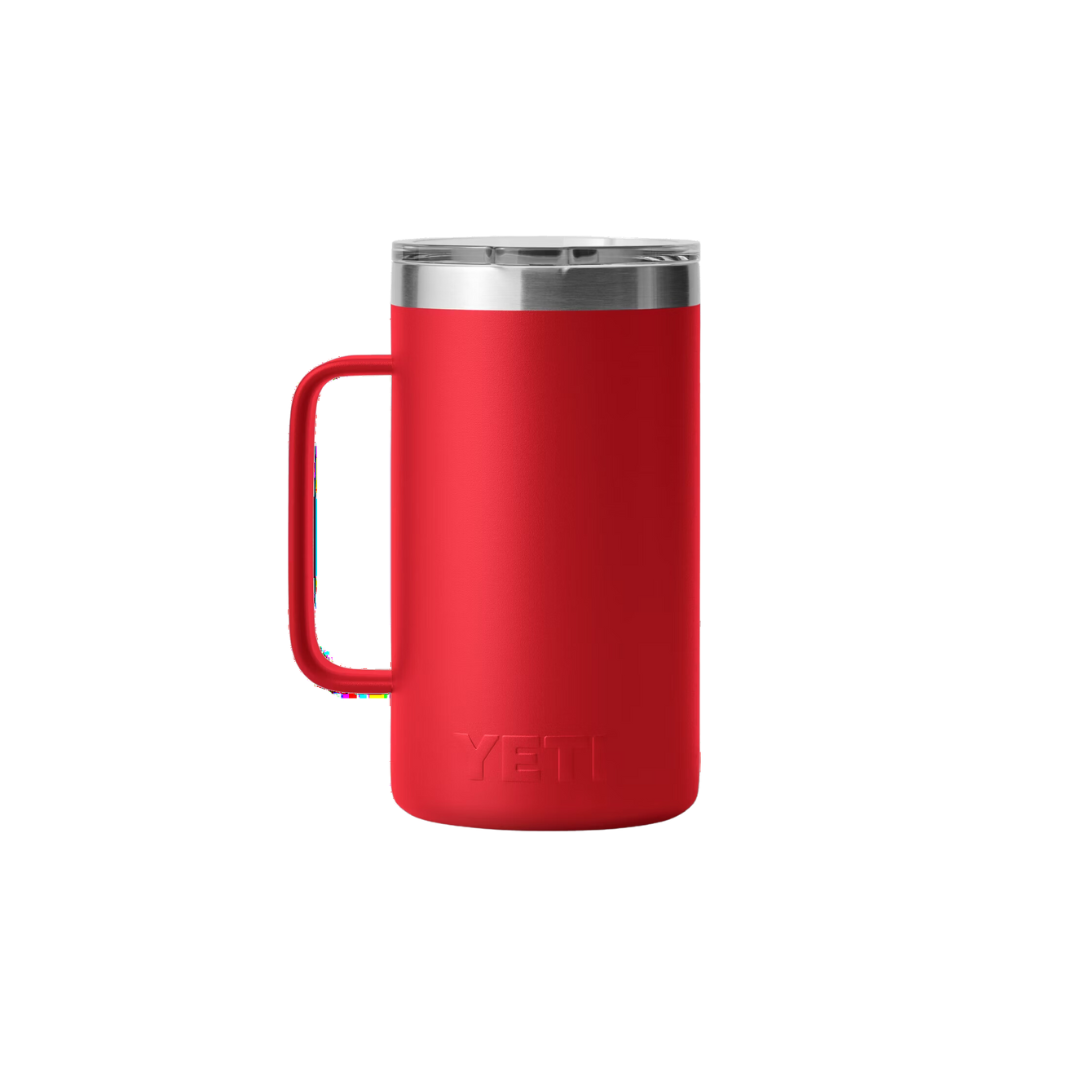Yeti Rambler 24 oz With Magslider Rescue Red Lid Mug