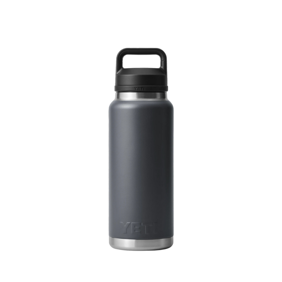 Yeti Rambler Charcoal 36 Oz Water Bottle Chug Cap