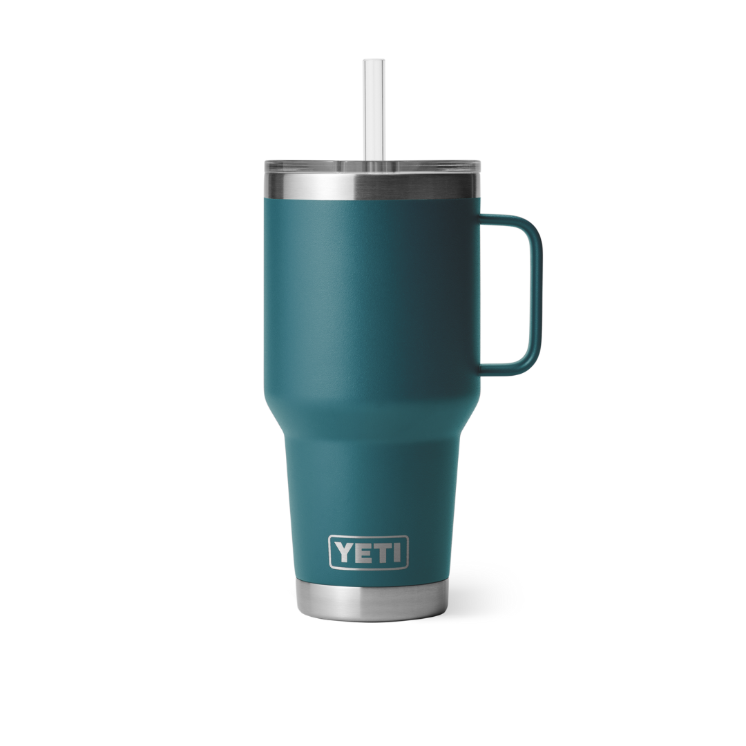 Yeti Rambler 35oz Agave Teal Straw Mug