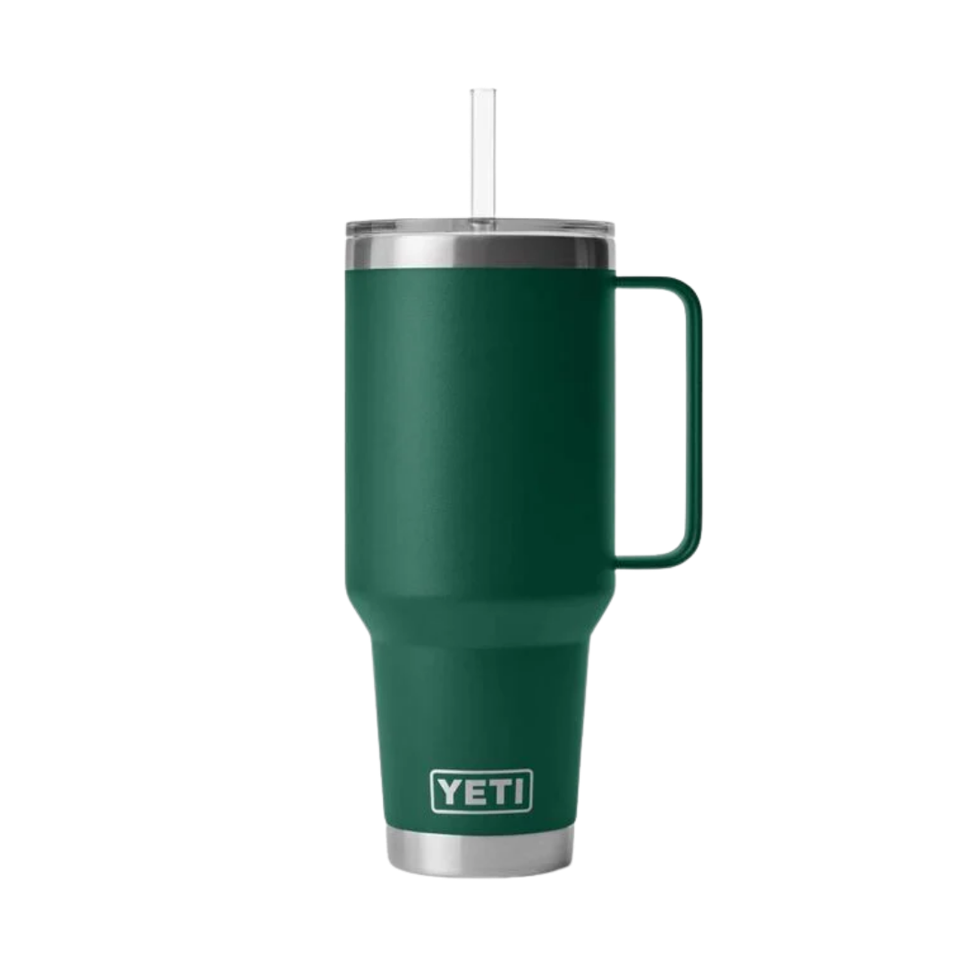The Boot Jack Yeti Rambler 42 Oz Straw Mug - Black Forest Green