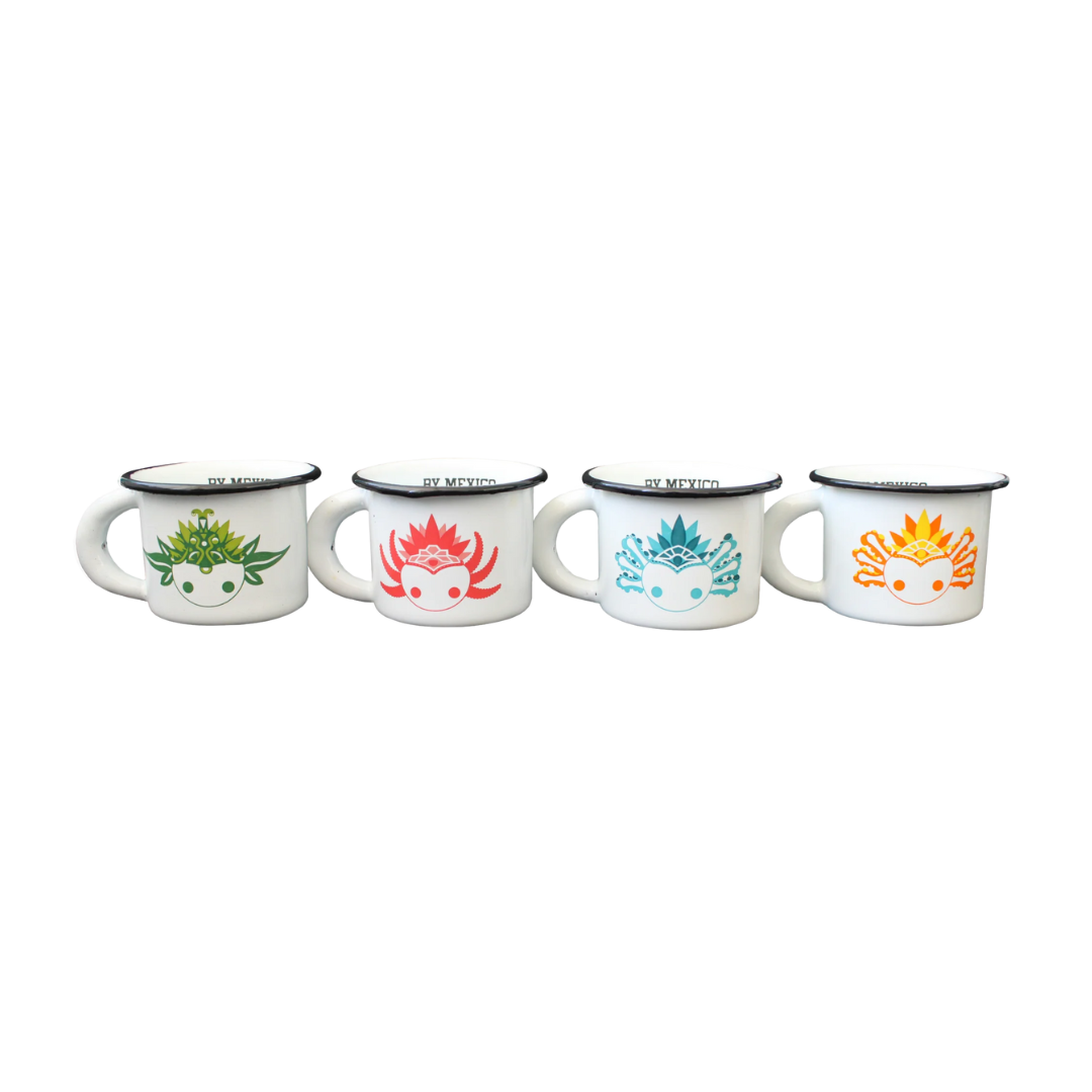 Bymexico Unisex Ajolotes Iztli Peltre Coffee White Mug