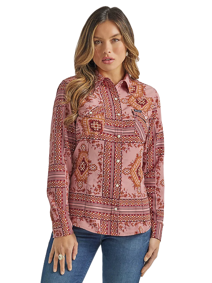 Wrangler Women's Retro Lightweight Western Snap Shirt