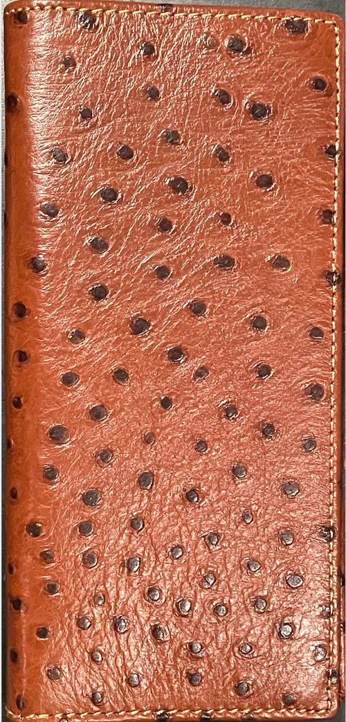Top Notch Men's Full Quill Ostrich Print Wallet