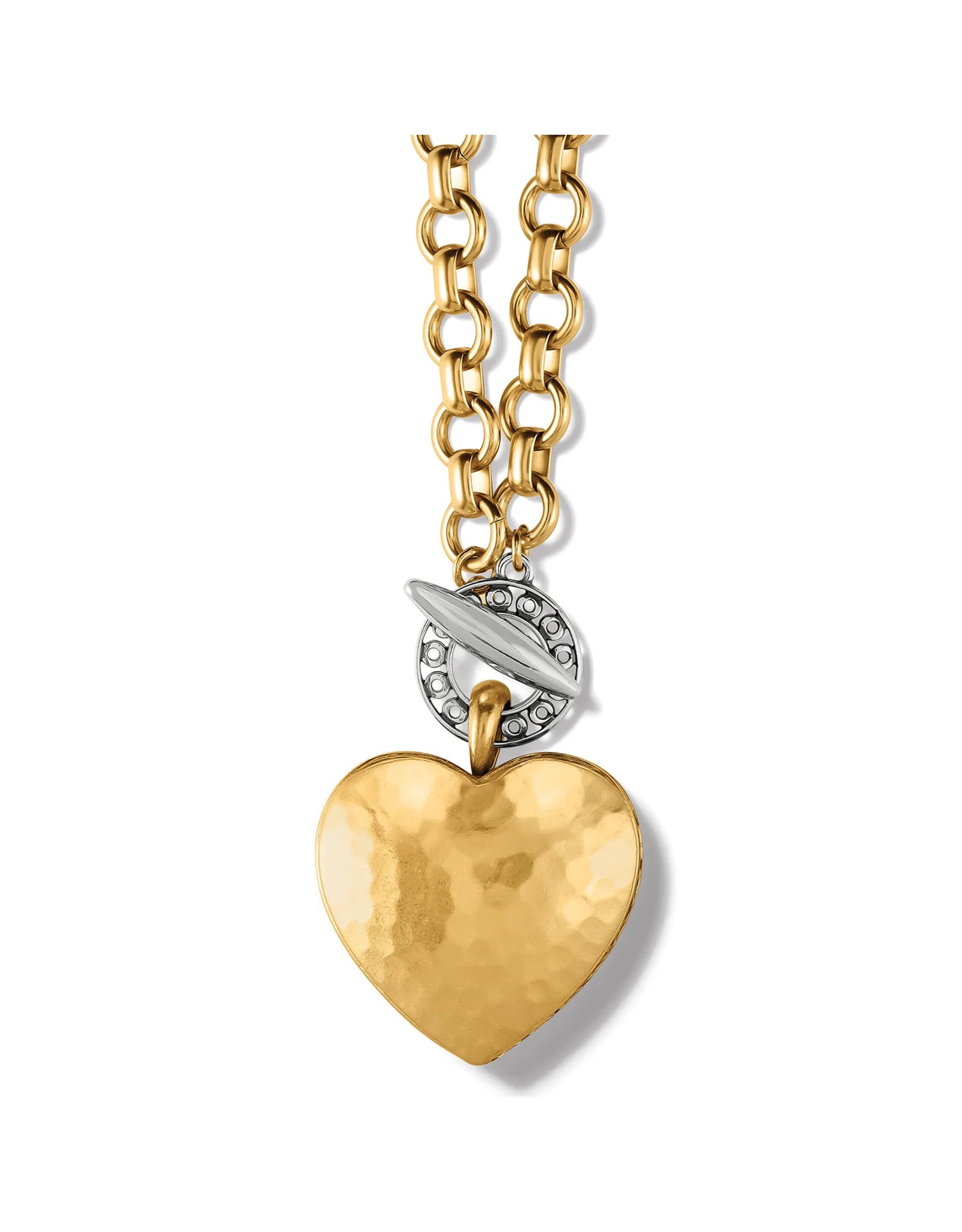 Brighton Women's Inner Circle Heart Two Tone Yellow Necklace