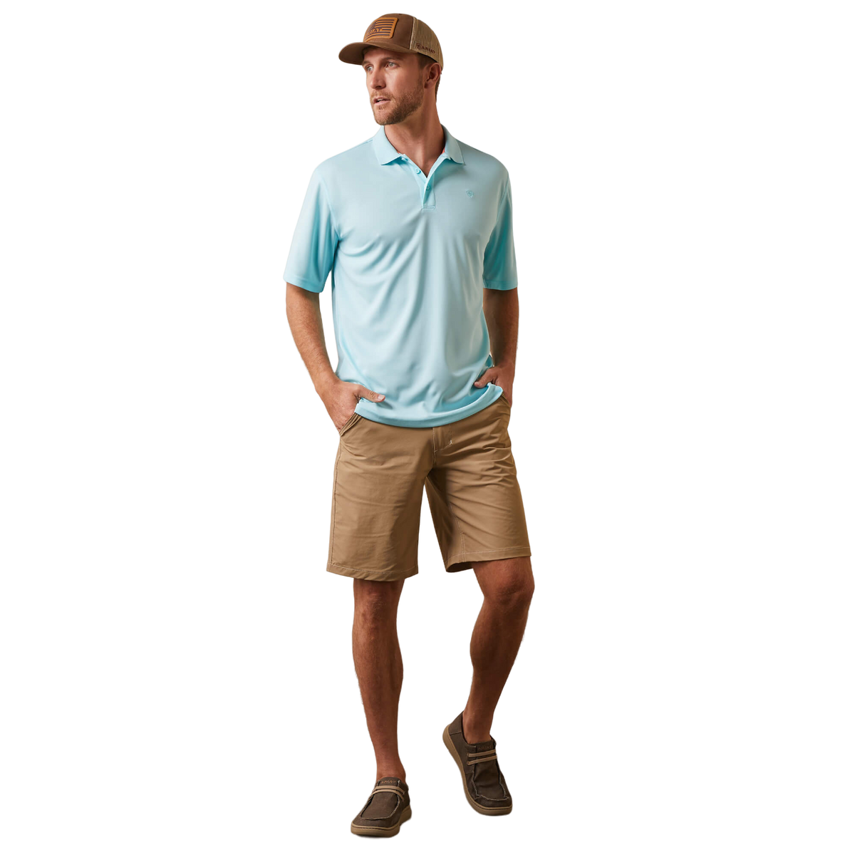 Ariat Men's TEK Turquoise Polo Shirt