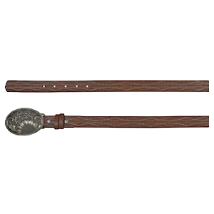 Justin Women's Leather Stitched Brown Belt