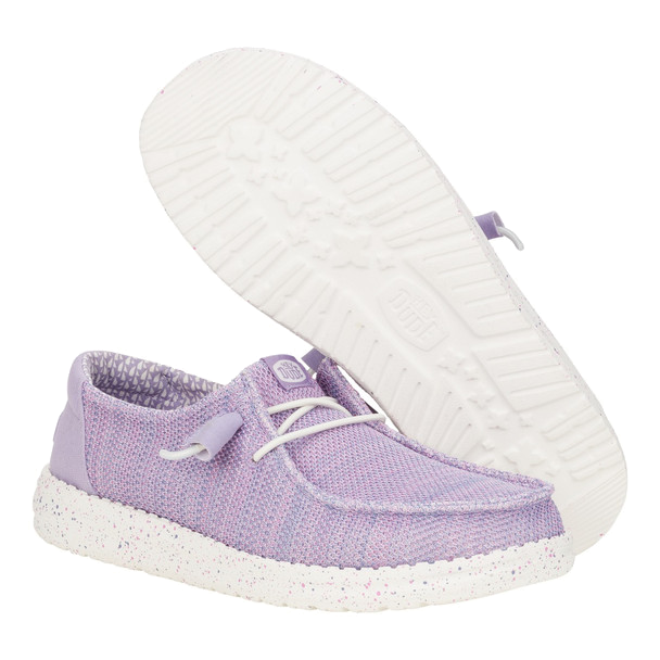 Hey Dude Women's Wendy Stretch Sox Lilac Shoes