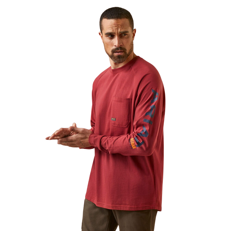 Ariat Clothing Men's Rebar Cotton Strong Graphic Red Shirt