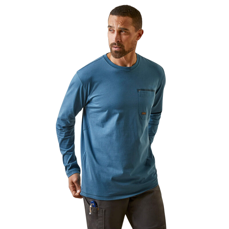 Ariat Clothing Men's Rebar Workman Blueprint Shirt