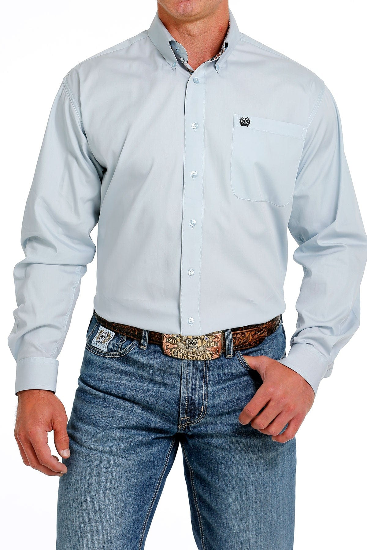 Cinch Men's Blue Classic Fit Shirt
