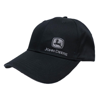 John Deere Men's Black Twill Cap