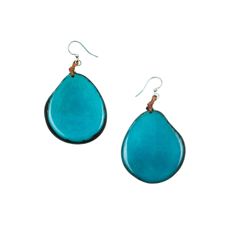 Tagua Women's Amigas Turquoise Earrings