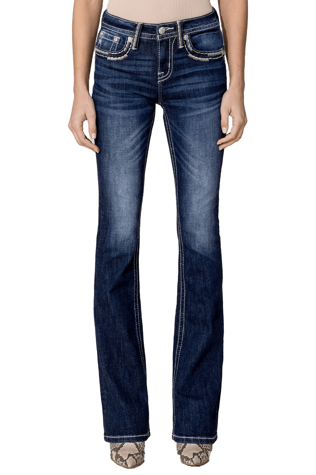 Miss Me Stitch Bootcut Jeans