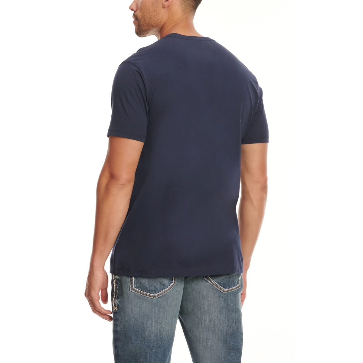Ariat Men's Midnight Navy & Yellow Logo Graphic Short Sleeve T-Shirt