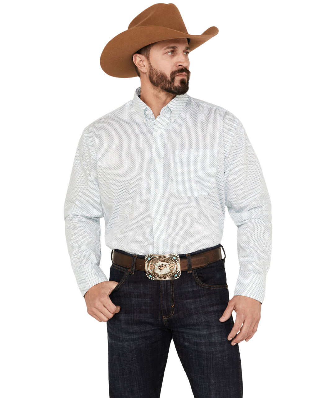 Wrangler Men's George Geo Print Button Down Shirt - Big