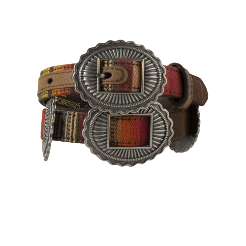 Ariat Toddler Girl's Serape Loop Oval Brown Belt