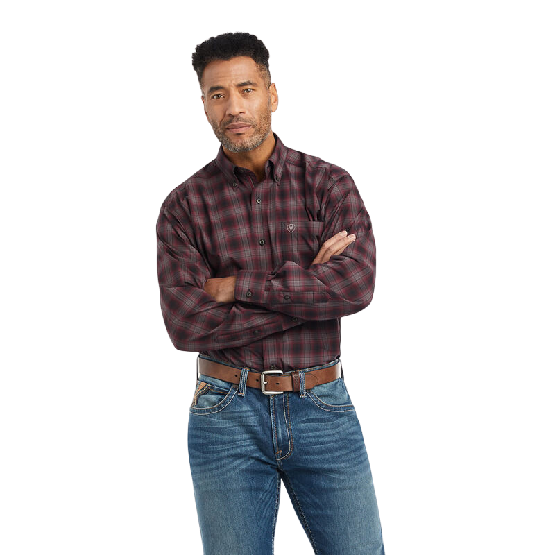 Ariat Men's Pro Series William Strech Classic Red Shirt