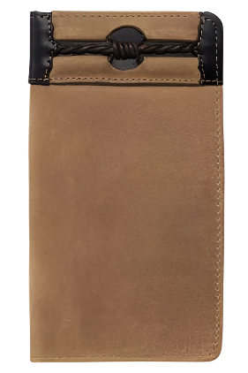 Leegin Men's Cooper Leather Fenced Checkbook Brown Wallet