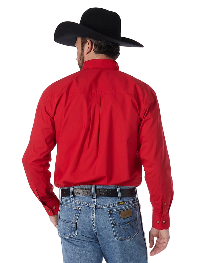 Wrangler Men's George Solid Red Shirt