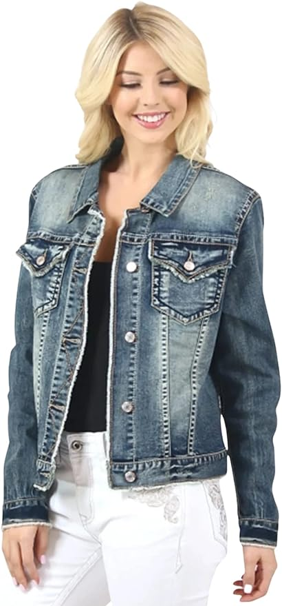 Women's Long Sleeve Classic Fit Denim Jacket