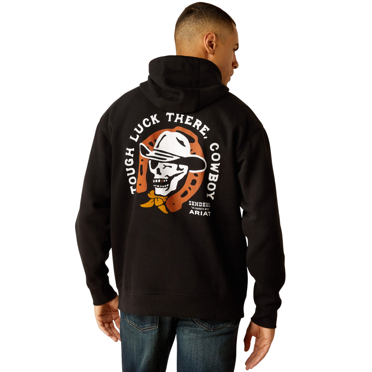 Ariat Unisex Sendero Winking Skull Black Hoodie