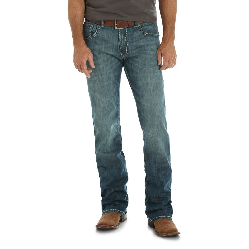 Shop Now Wrangler Rock 47 Slim Fit Boot Cut Jeans Bold Style Western Quality