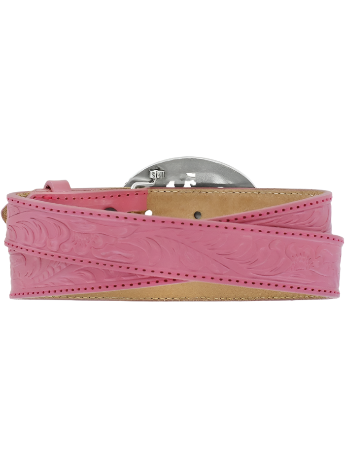 Justin Youth Girl's Lil Beauty Leather Pink Belt