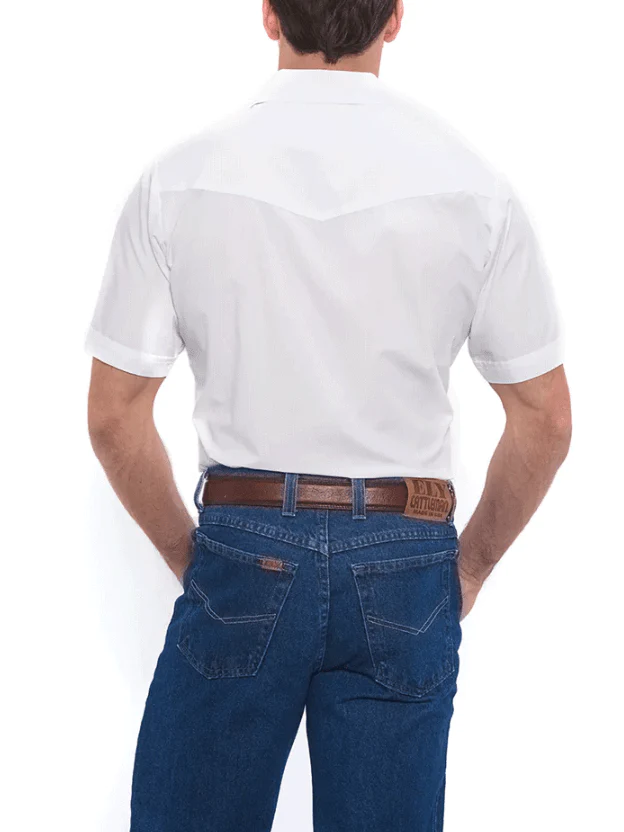 Ely Walker Men´s Short Sleeve Solid White Shirt