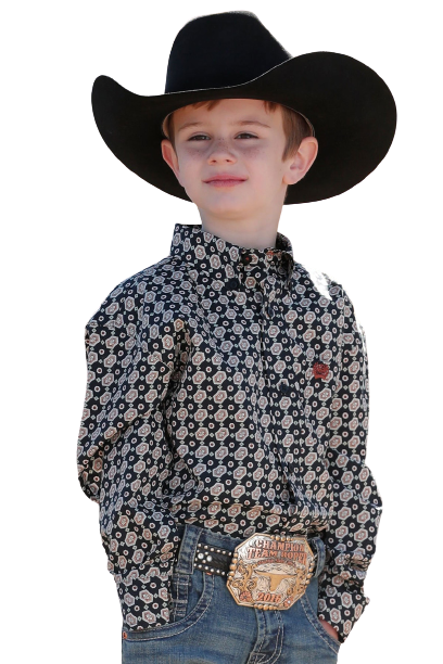 Cinch Youth Boy's Medallion Multicolor Shirt