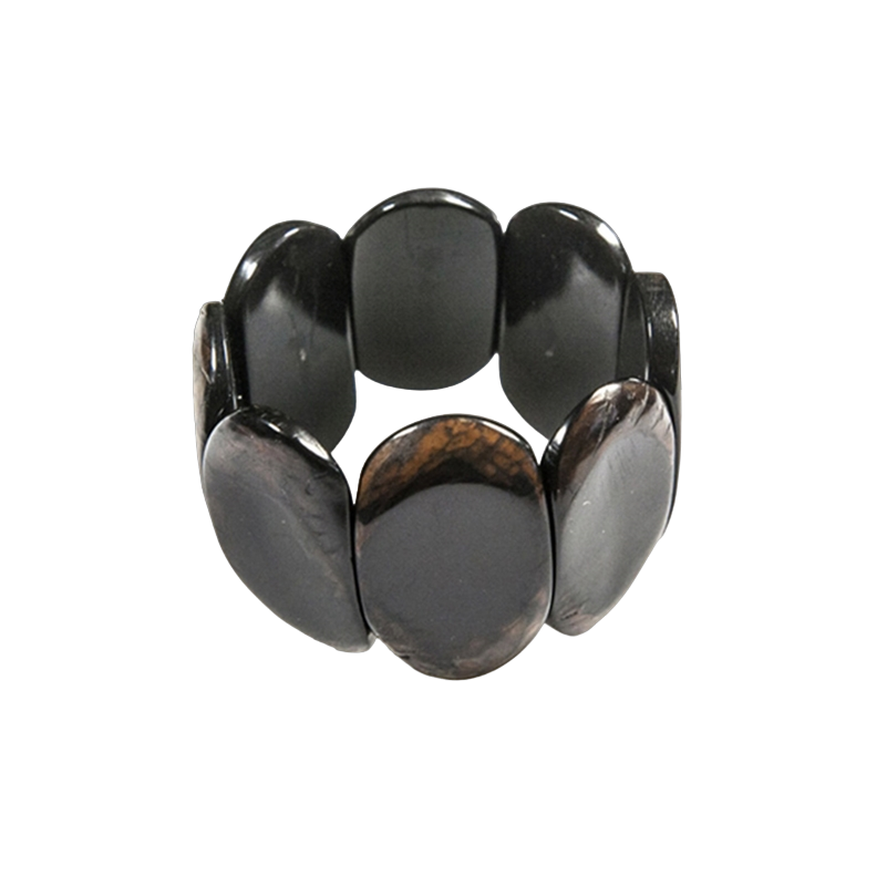 Tagua Women's Carved Ivory Onyx Bracelets