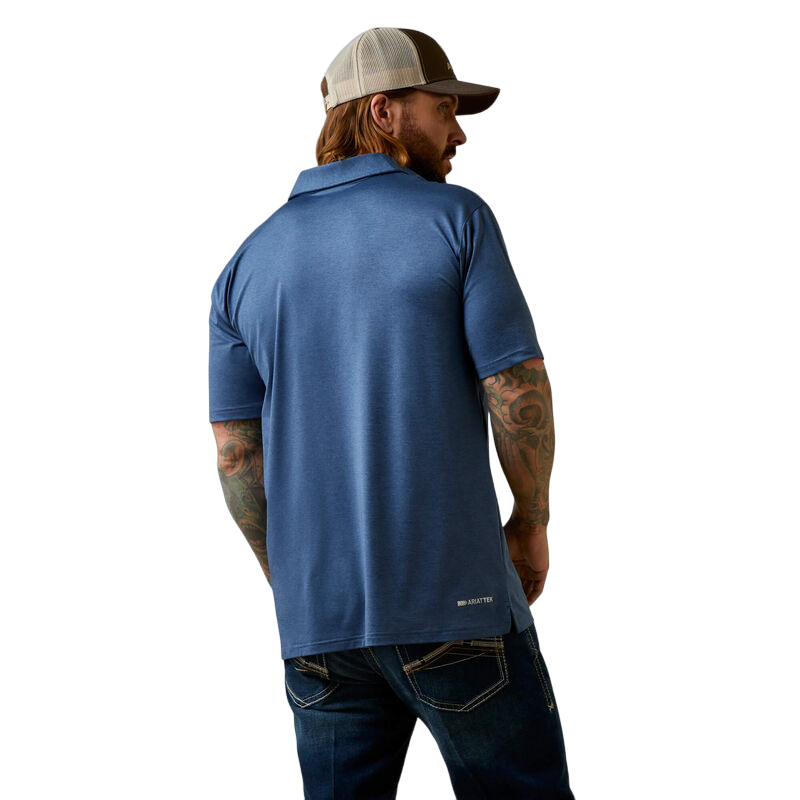 Ariat Mens Charger Fitted Blue Shirt