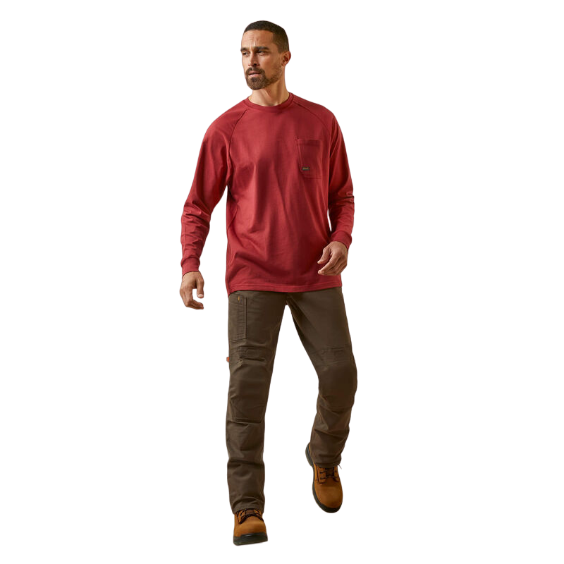 Ariat Clothing Men's Rebar Cotton Strong Graphic Red Shirt