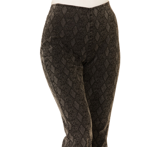 Rock & Roll Denim Women´s Snake Print Flare Jeans