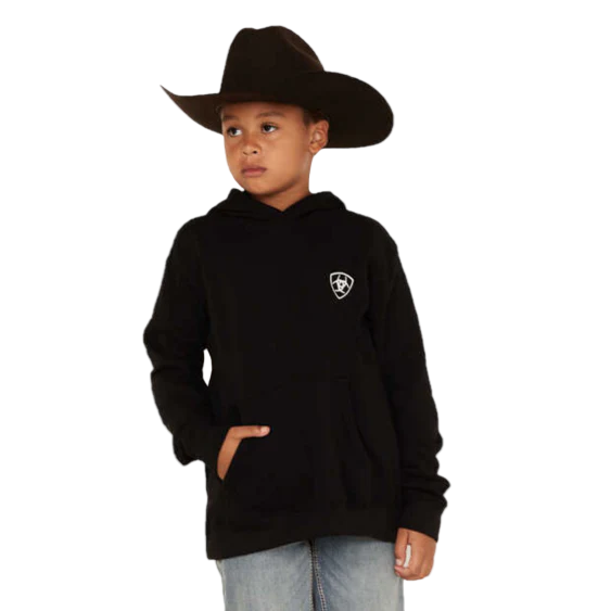 Ariat Youth Boy's Shield Mexico Hooded Black Sweatshirt