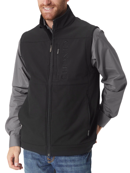 Cinch Men's Black Softshell Concealed Carry Pocket Vest