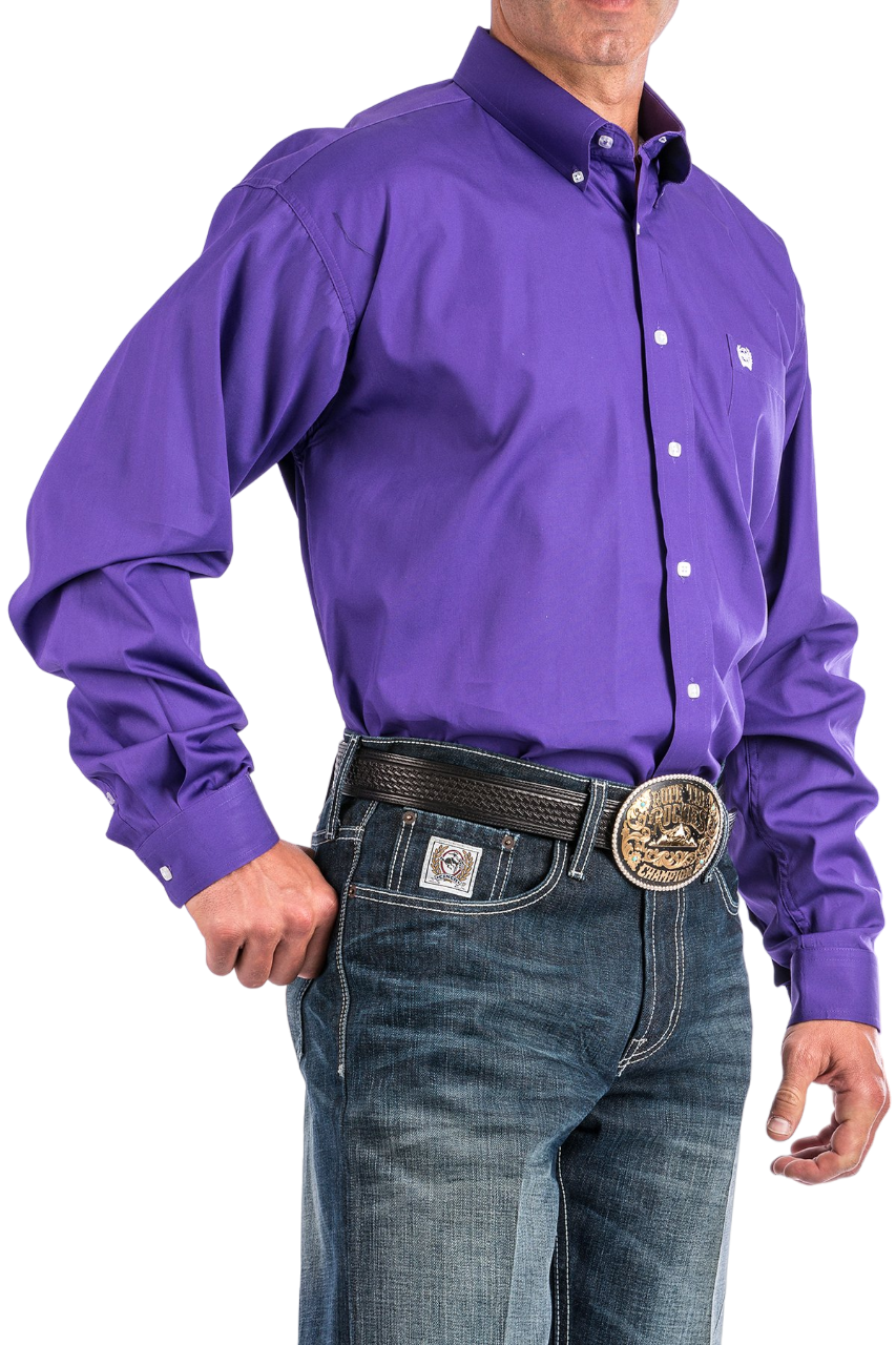 Cinch Men's 3xl Solid Purple Shirt