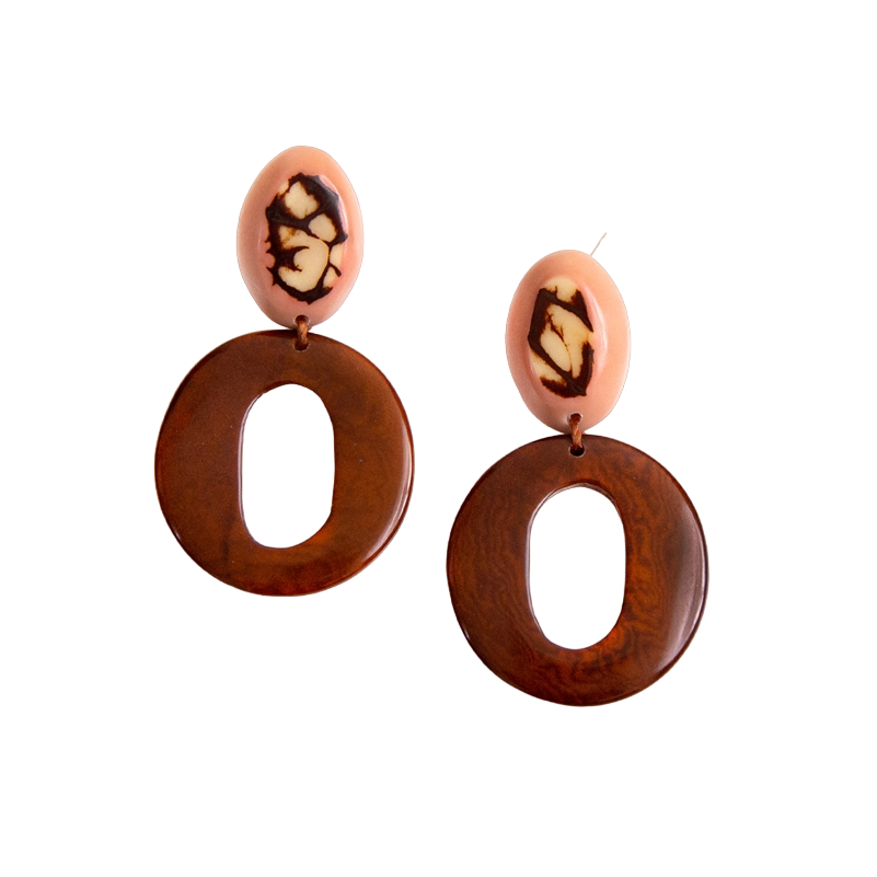 Tagua Women's Pink Lucrecia Earrings