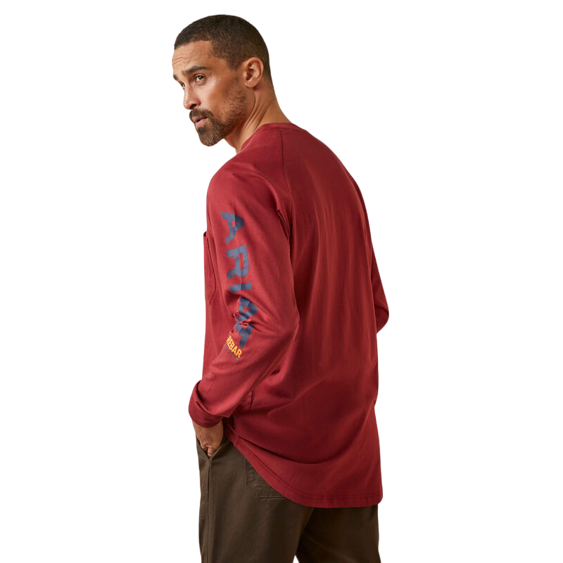 Ariat Clothing Men's Rebar Cotton Strong Graphic Red Shirt