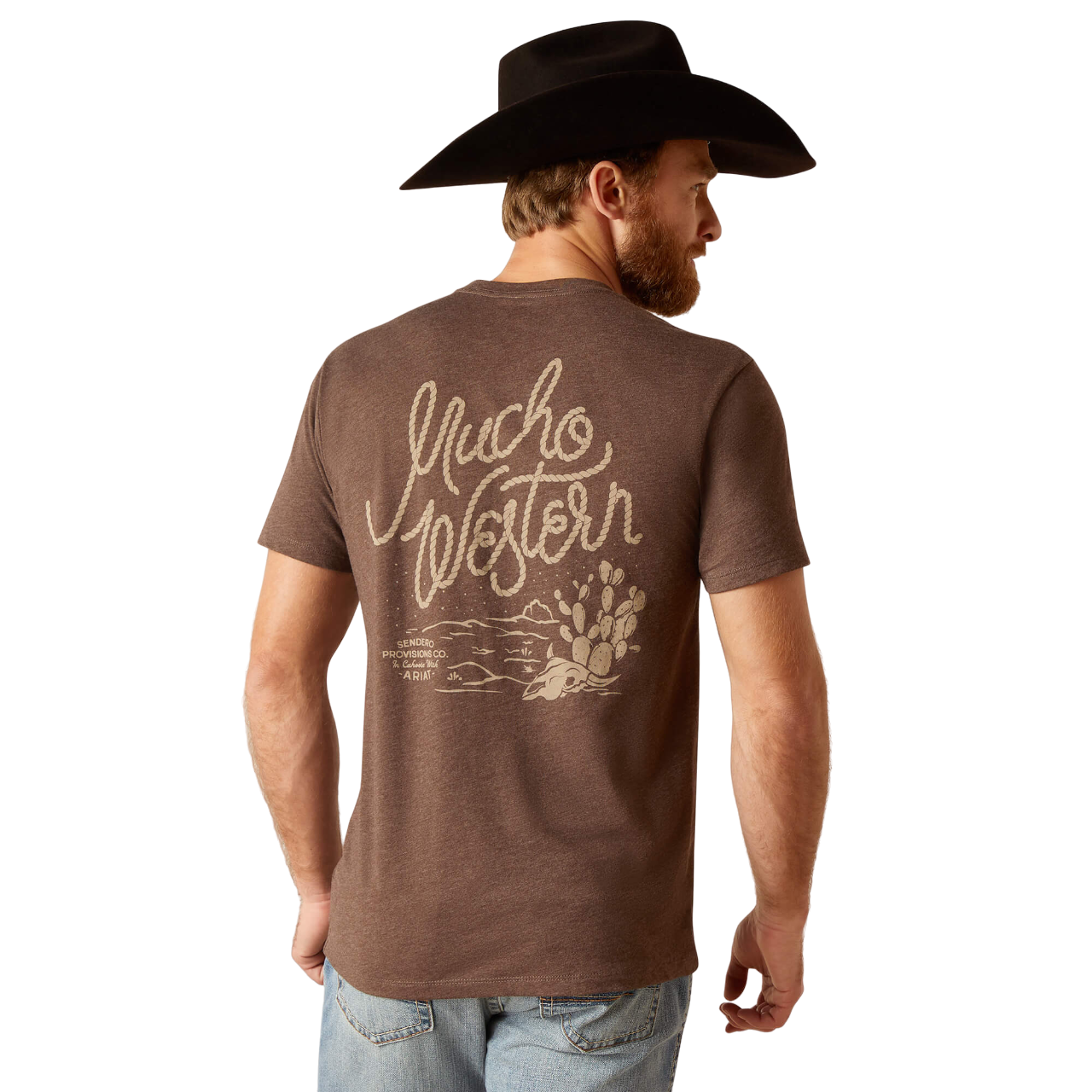 Ariat Unisex Sendero Mucho Western Brown Tee Shirt