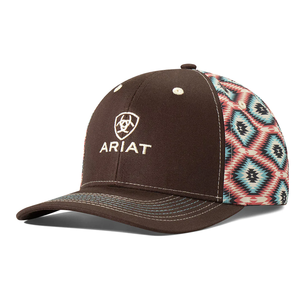 Ariat Women s Aztec Brown Ball Cap Western Style Hat