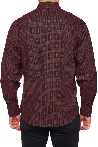 Avalon Men's Western Snap Print Woven Shirt