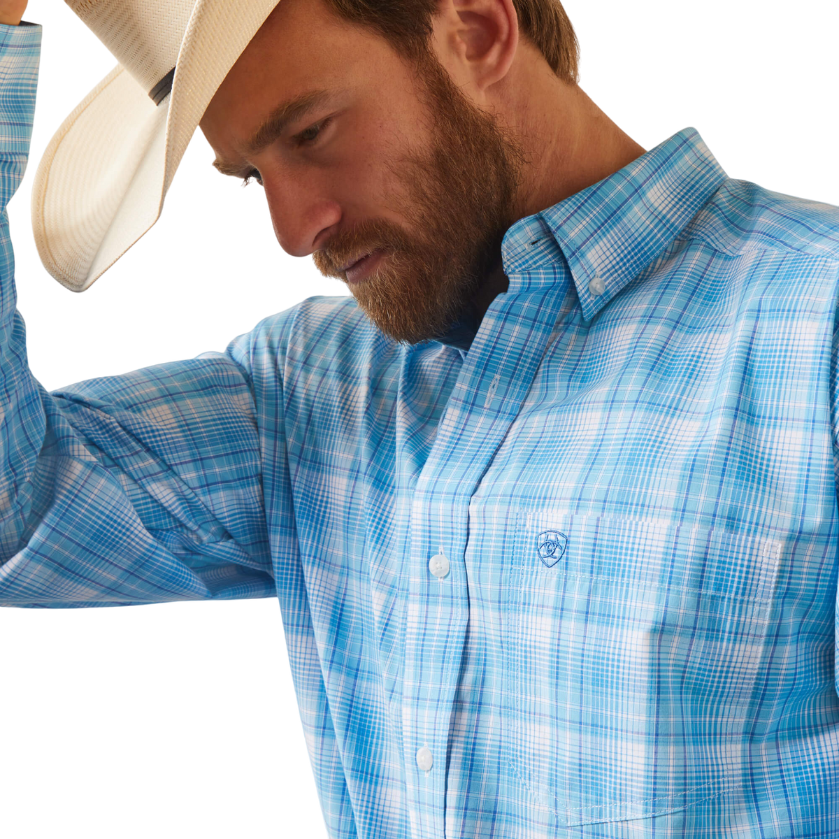 Ariat Men's Lyle Classic Fit Blue Shirt