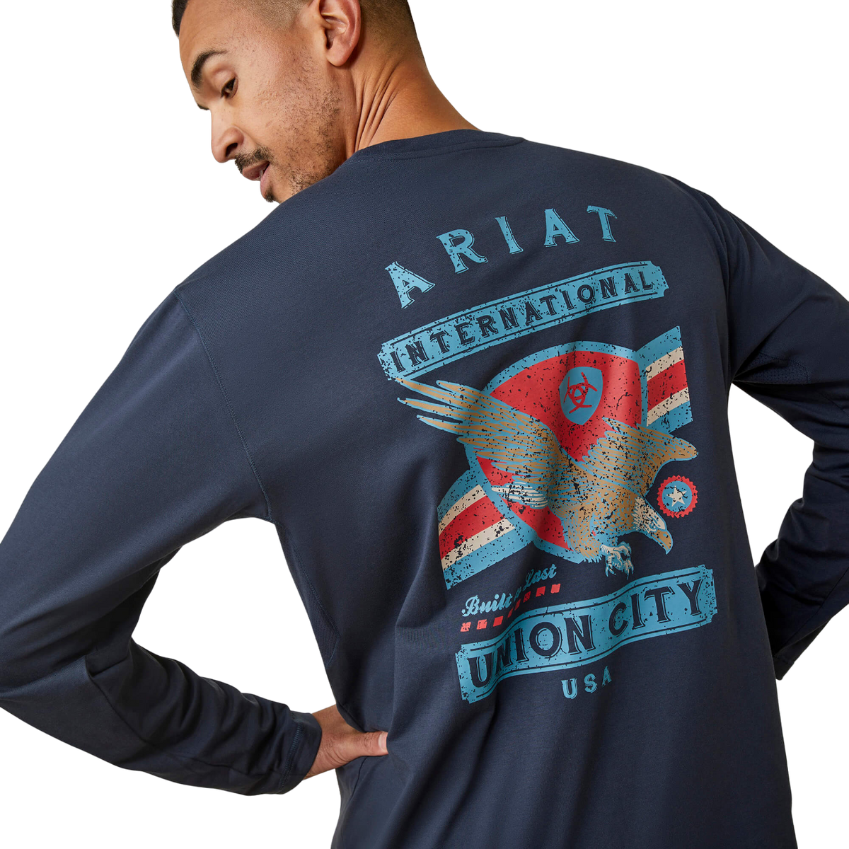 Ariat Men's Clothing Rebar Workman Union Eagle Tee Shirt