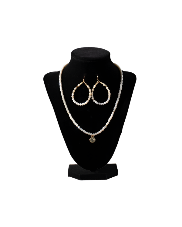 Blazin Roxx Women's Crystal Bead Jewelry Grey Set