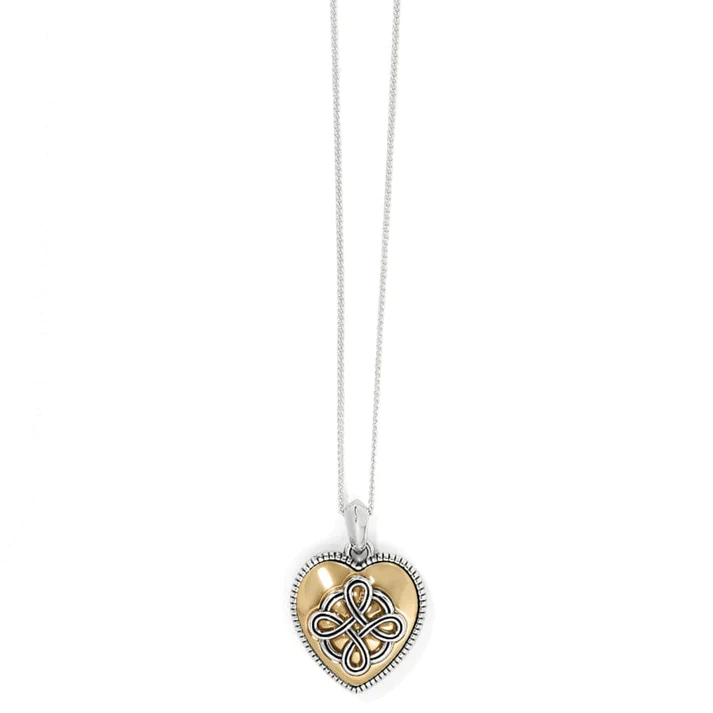 Brighton Women's Interlok Noir Reversible Heart Necklace