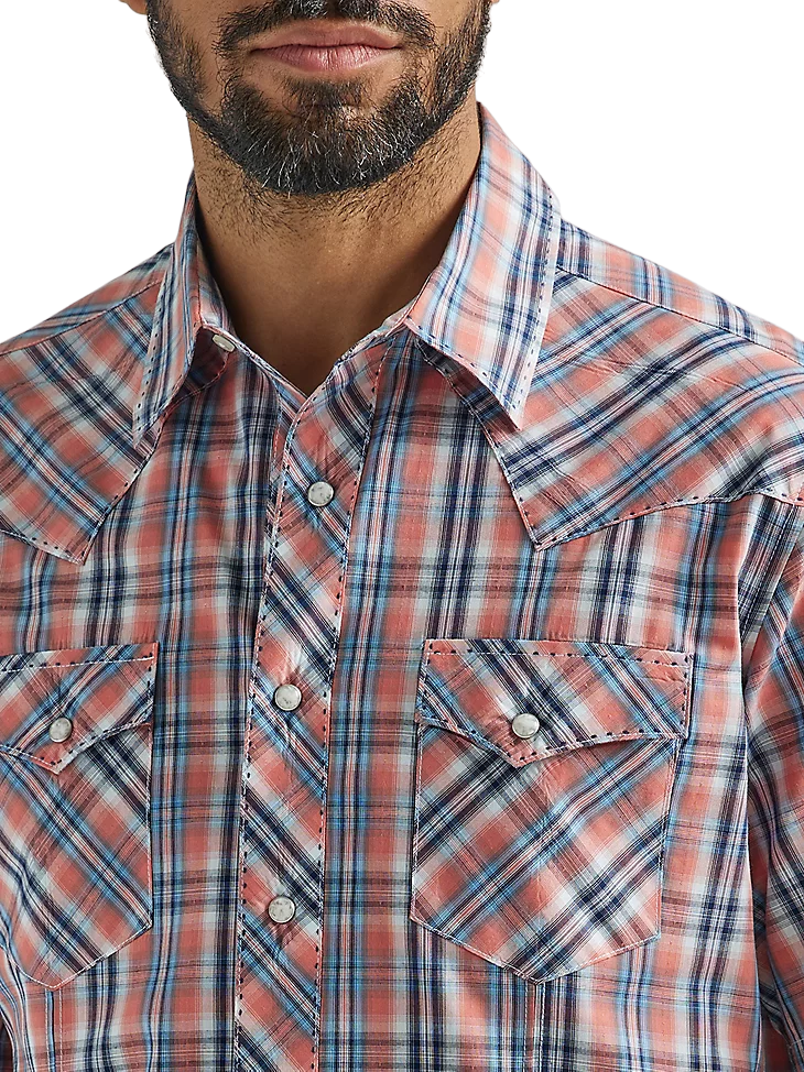 Wrangler Men's Fashion Western Plaid Shirt