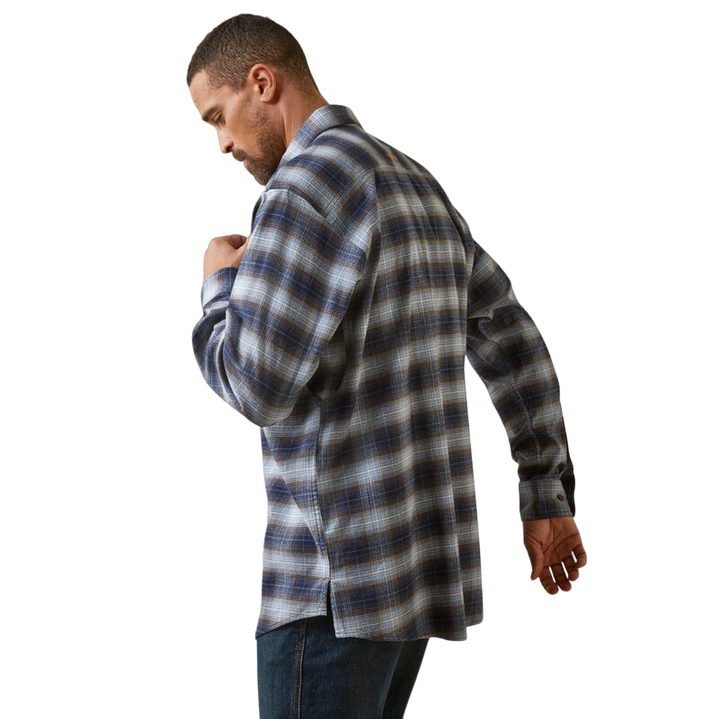 Ariat Men's Rebar Flannel Dura Stretch Work Grey Shirt