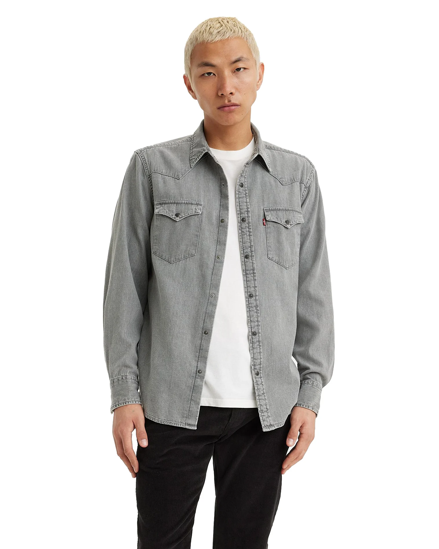 Levi s Men s Classic Western Grey Shirt Style meets quality