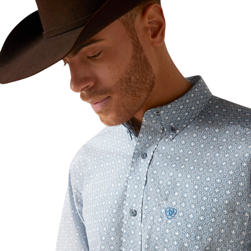 Ariat Men's Gery Classic Fit Blue Shirt